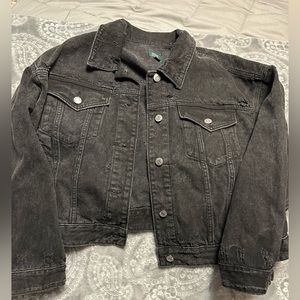Wild fable L women’s black distressed denim jacket